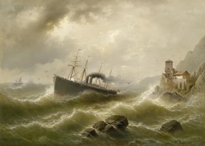 Lhootse Station on the North Sea by Albert Rieger